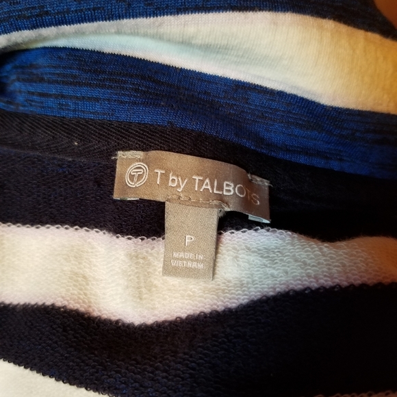 T by Talbots Long Sleeve Multicolored Striped Shirt Sz P - Picture 6 of 9